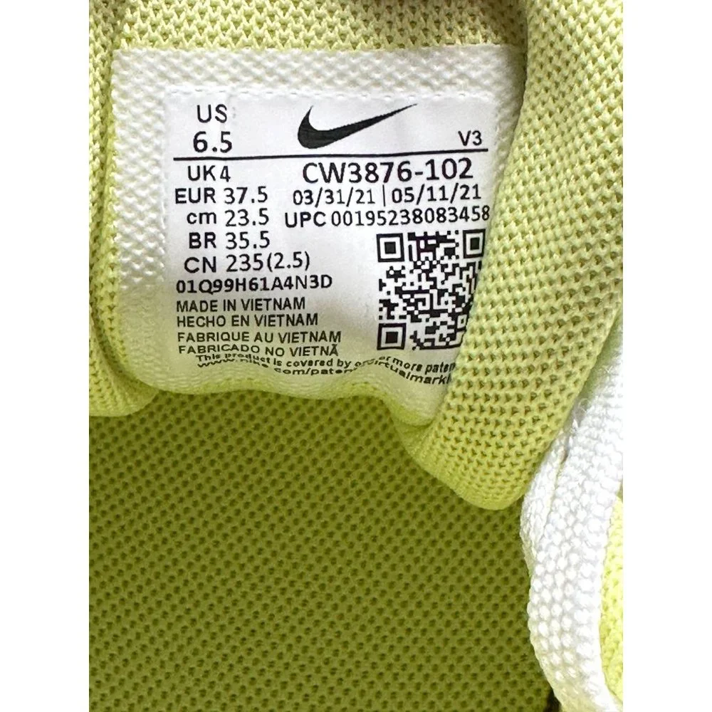 Women's Nike Zoom Air Fire White Light Lemon Twist CW3876-102 Sz 6.5 - Picture 10 of 11